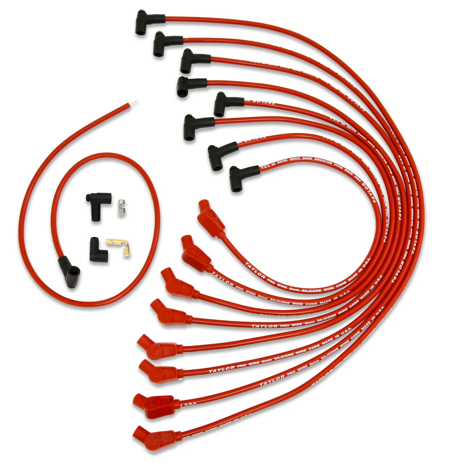 Spark Plug Wire Set Universal 10.4mm Silicone Spiro Pro 409 409 350 ohm_ft 79233